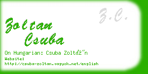 zoltan csuba business card